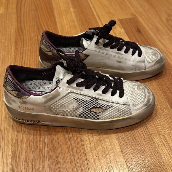 GOLDEN GOOSE STARDAN - EXCELLENT CONDITION- SIZE 37 -PURPLE AND WHITE - Picture 2 of 13